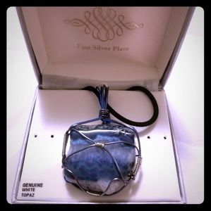 Wire Wrapped Topaz Necklace